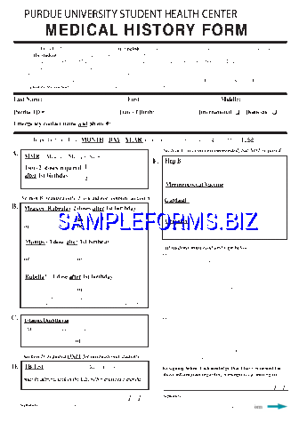 Medical History Form 4 pdf free